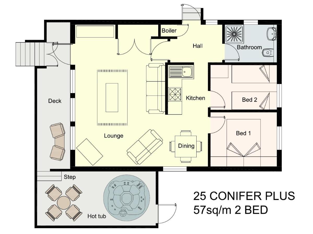 Conifer Lodge 25 With Hot Tub Newton Stewart Minnigaff Eksteriør bilde